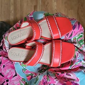 Sole Society Leather Sandals